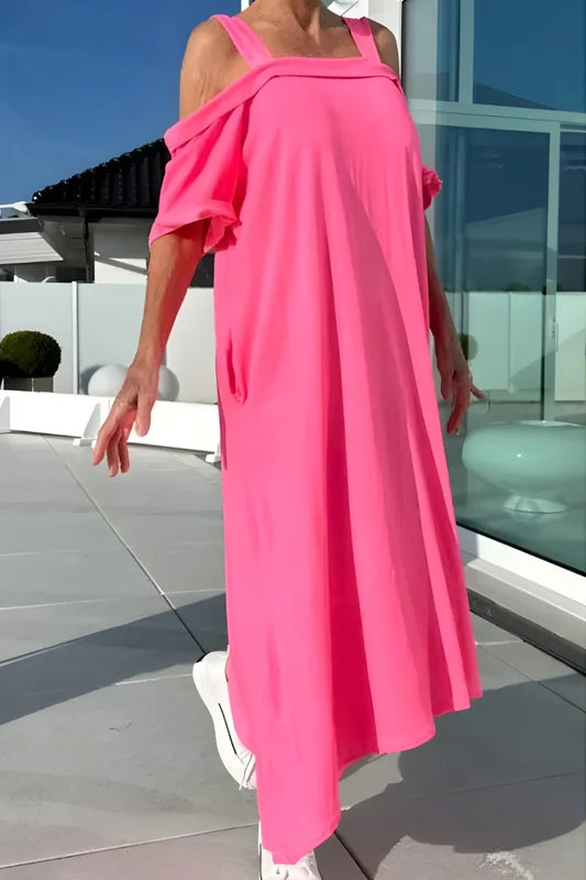 SUMMER TIFA | Lange Zomerjurk - Off-Shoulder