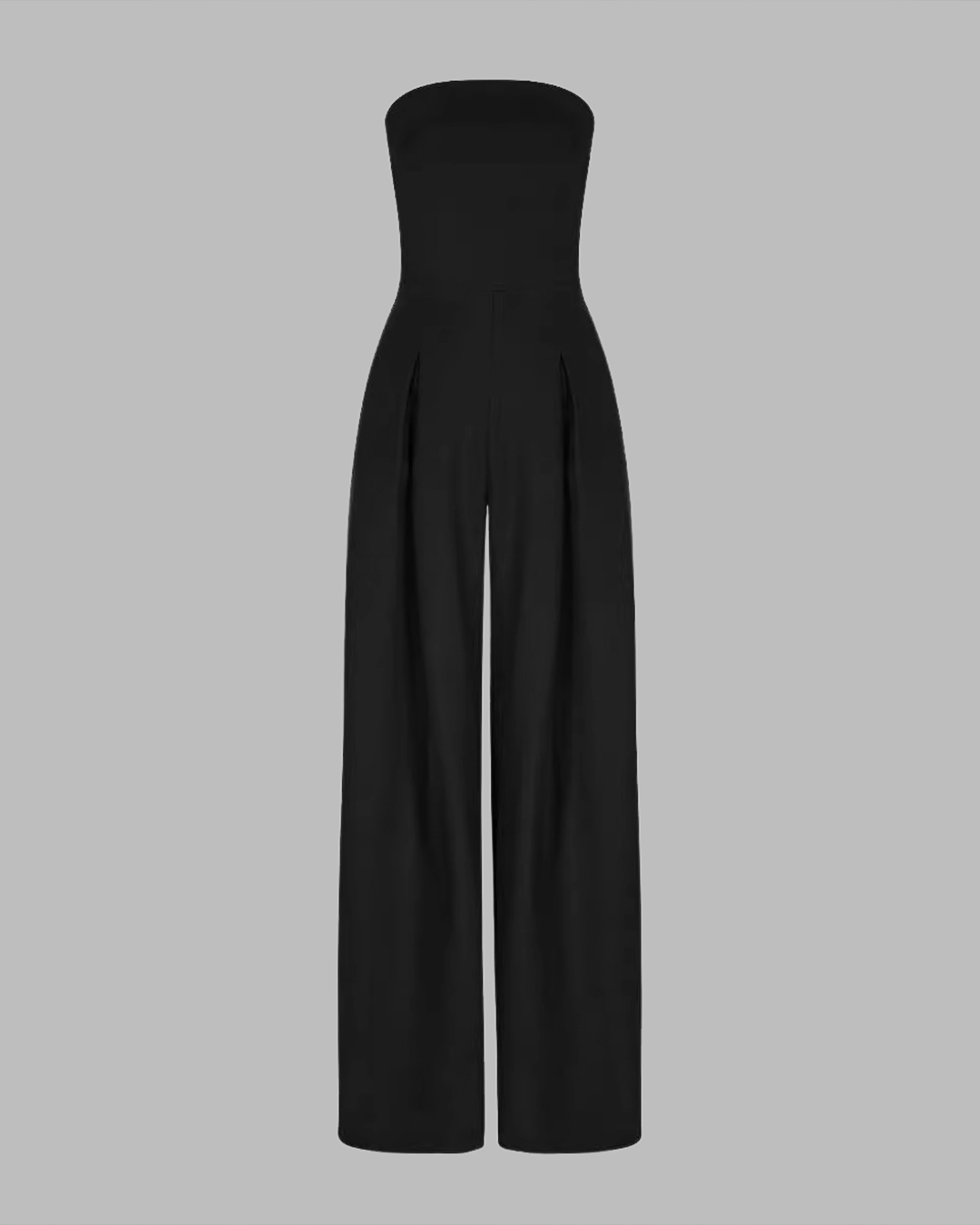 LIORA | Strapless Jumpsuit met Wijde Pijpen